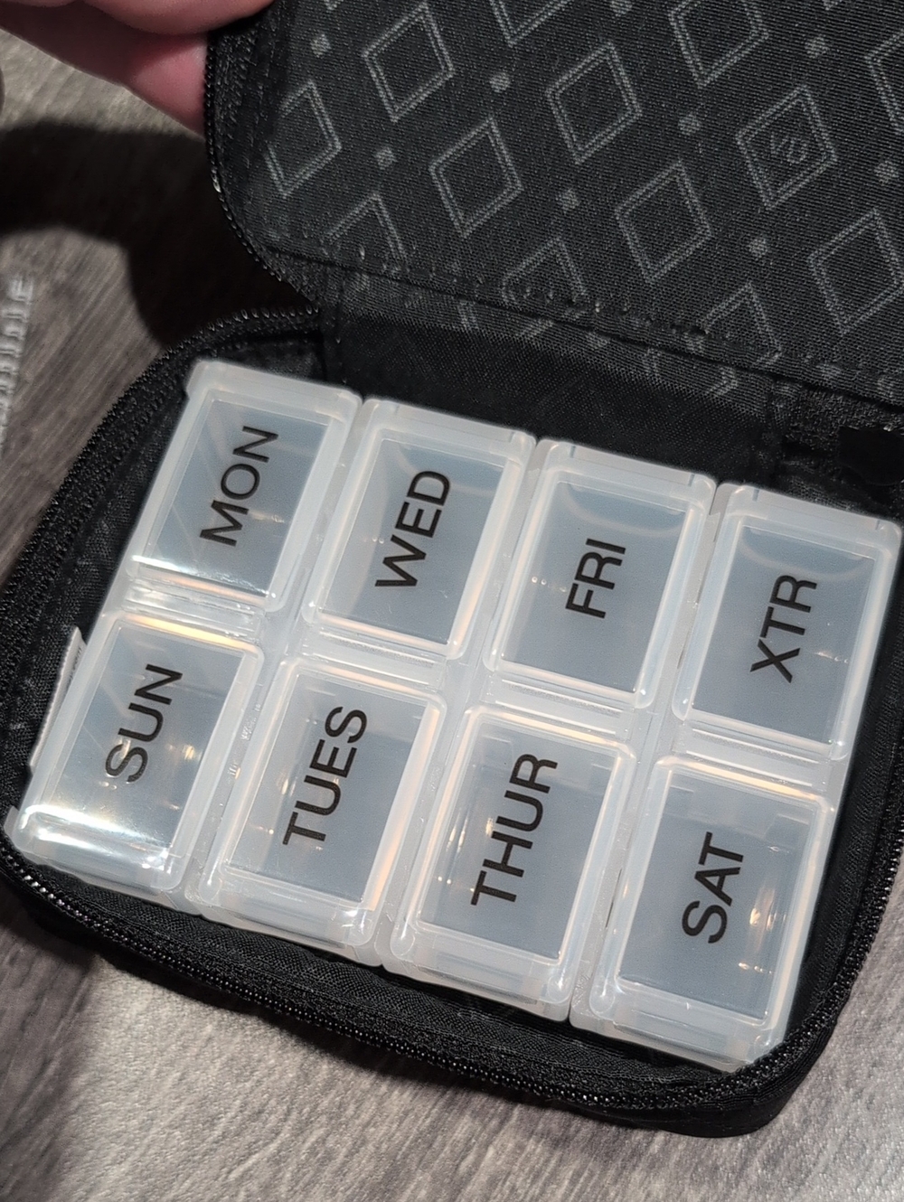 Vera Bradley Travel Pill Case in Classic Black - Picture 6 of 6